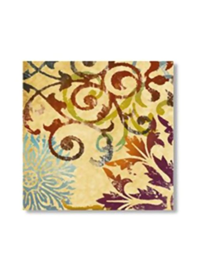 Decorative Wall Poster With Frame Beige/Green/Brown 20x20cm