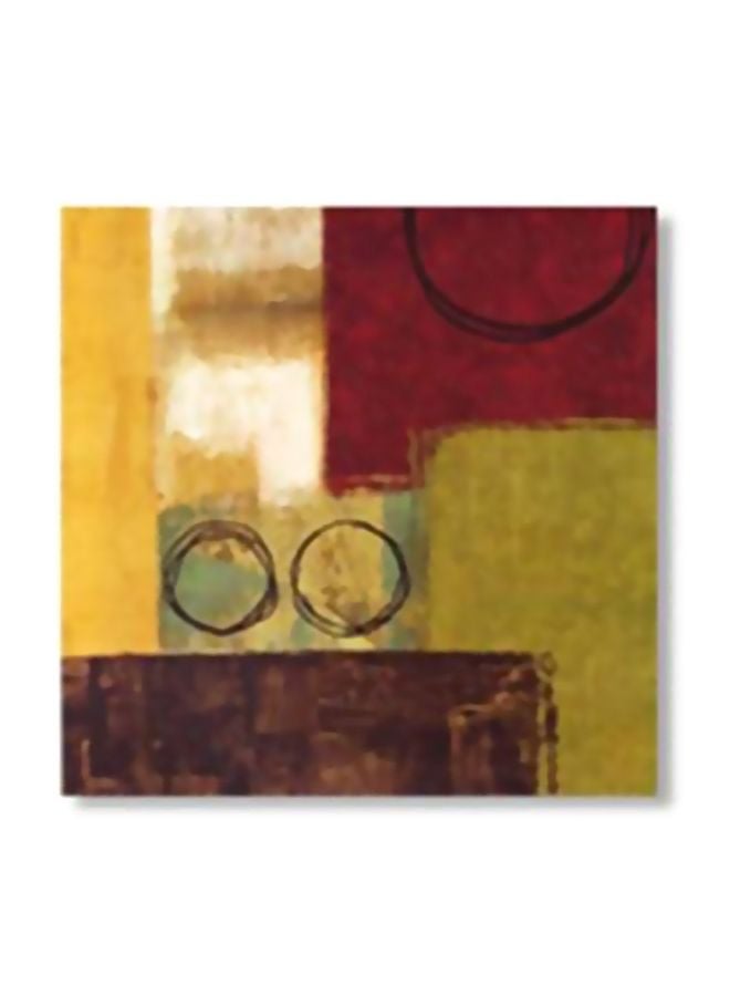 Decorative Wall Poster With Frame Red/Brown/Yellow 15x15cm