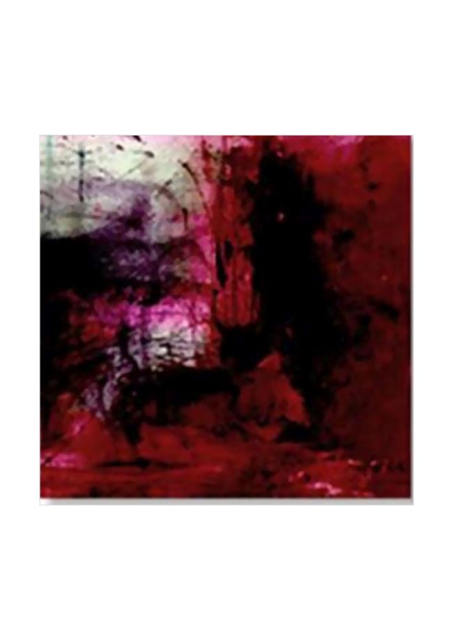 بوستر جداري للتزيين مع إطار أحمر / أسود / أبيض 24x24سم