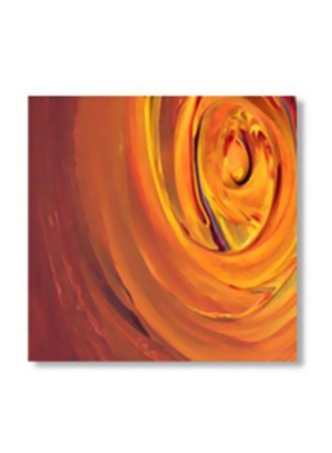 بوستر جداري للتزيين مع إطار بني/أصفر/أرجواني 30x30سم