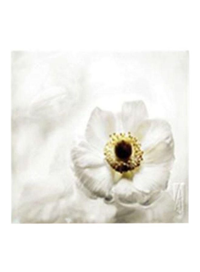 لوحة جدارية لتزيين الحائط مع إطار أبيض/أصفر 15x15سم