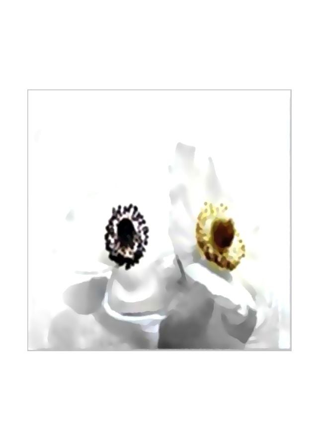 لوحة جدارية لتزيين الحائط مع إطار أبيض/أسود/أصفر 24x24سم