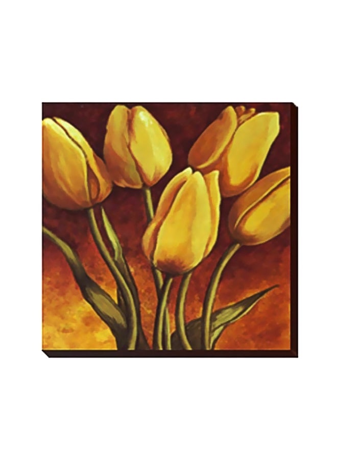 Decorative Wall Painting With Frame Multicolour 34x34cm