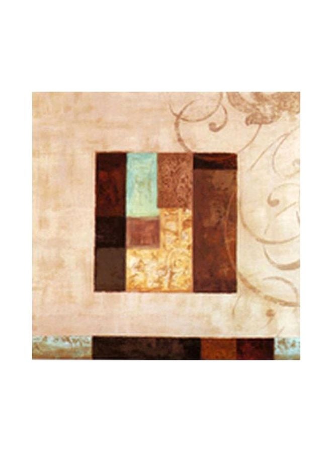 لوحة جدارية لتزيين الحائط مع إطار بني/بيج 34x34سم