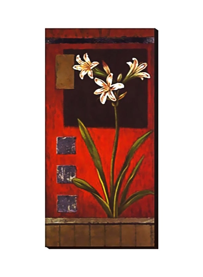 فوتو بلوك لوحة جدارية لتزيين الحائط مع إطار أخضر/ أبيض/ أحمر 29x99سم