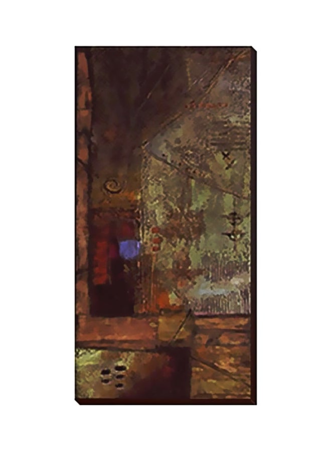 Decorative Wall Painting With Frame Multicolour 13x45cm