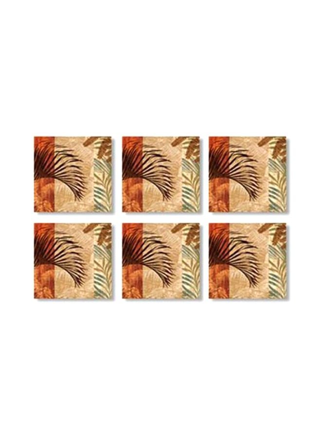 PHOTOBLOCK 6-Piece Printed Coaster Multicolour 9x9cm 