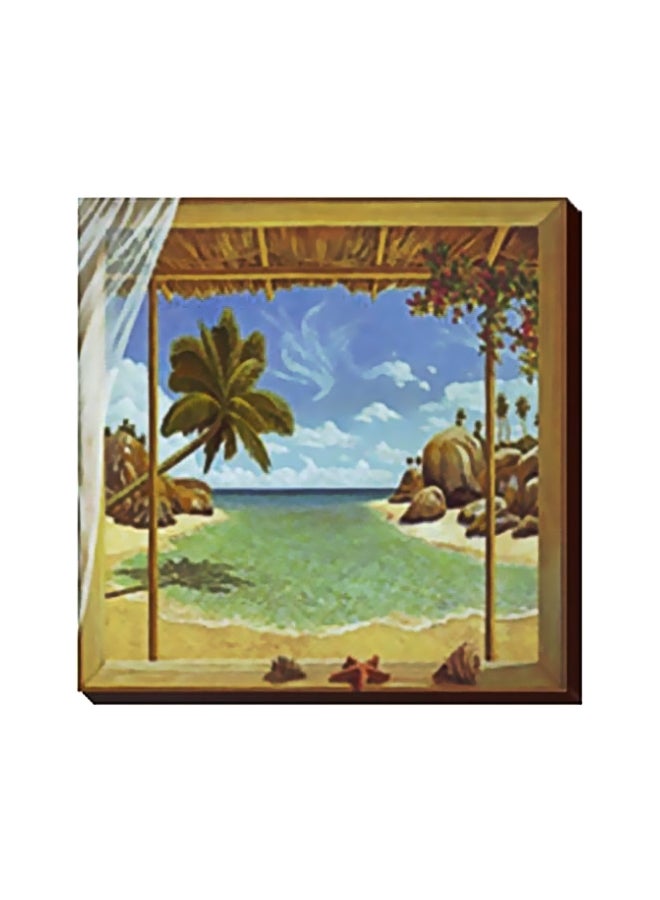 فوتو بلوك لوحة جدارية لتزيين الحائط مع إطار متعدد الألوان 34x34سم