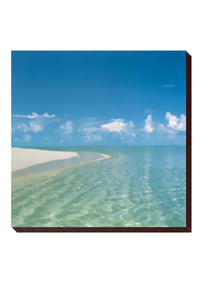 PHOTOBLOCK Decorative Wall Poster With Frame Blue/White/Beige 24x24cm 