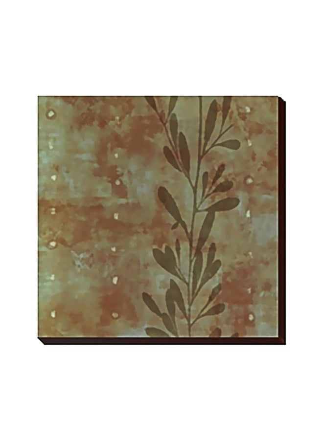 لوحة جدارية لتزيين الحائط مع إطار أخضر/أسود/بني 15x15سم