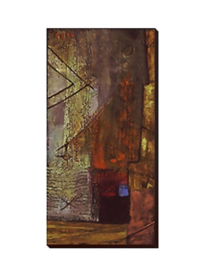 لوحة جدارية لتزيين الحائط مع إطار أحمر/بني/أزرق 29x99سم