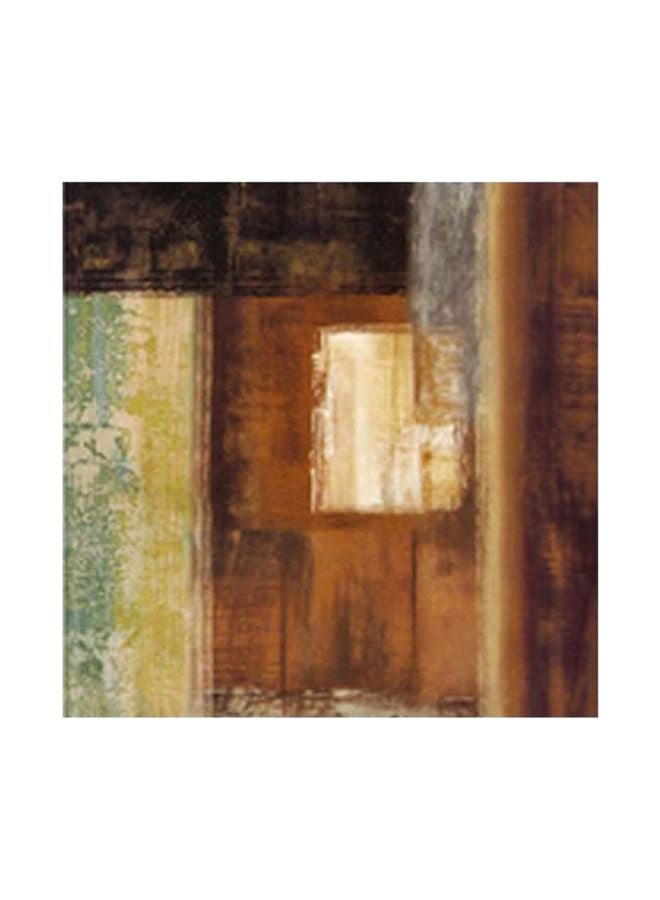 فوتو بلوك لوحة جدارية لتزيين الحائط مع إطار بني/أسود/أخضر 24x24سم