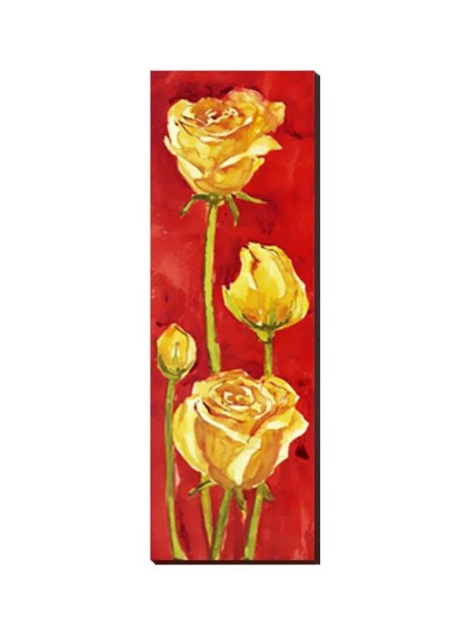 Decorative Wall Painting With Frame Multicolour 29x99cm