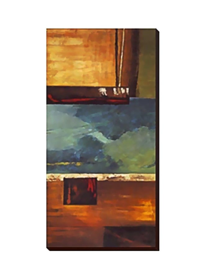 PHOTOBLOCK Decorative Wall Art With Frame Yellow/Blue 29x99cm 