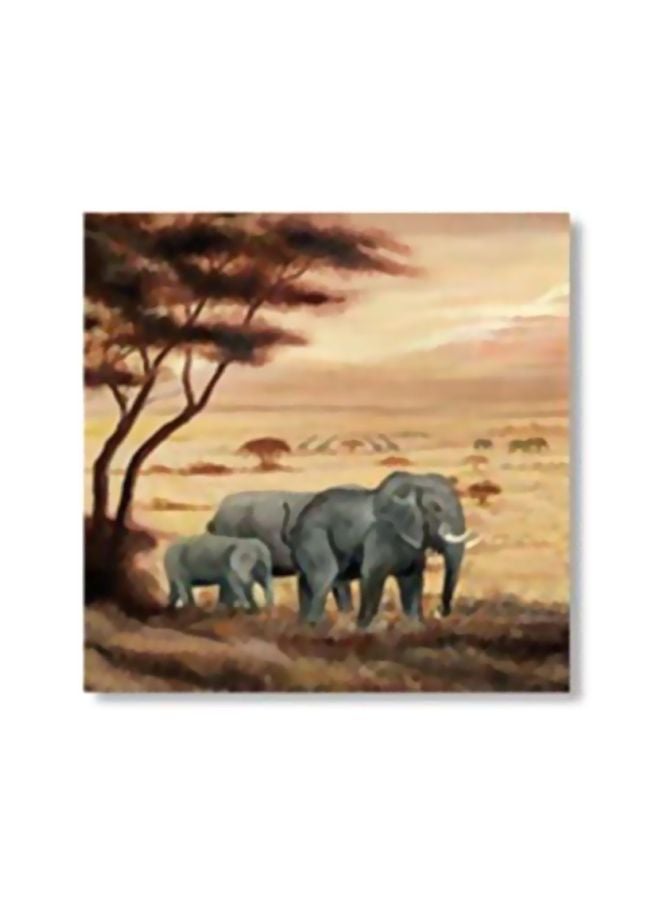 لوحة جدارية لتزيين الحائط مع إطار بني/أسود 24x24سم