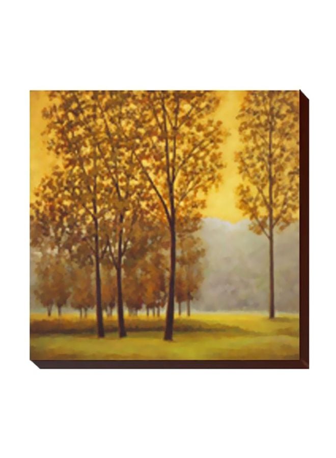 PHOTOBLOCK Decorative Wall Art With Frame Yellow/Green 24x24centimeter 