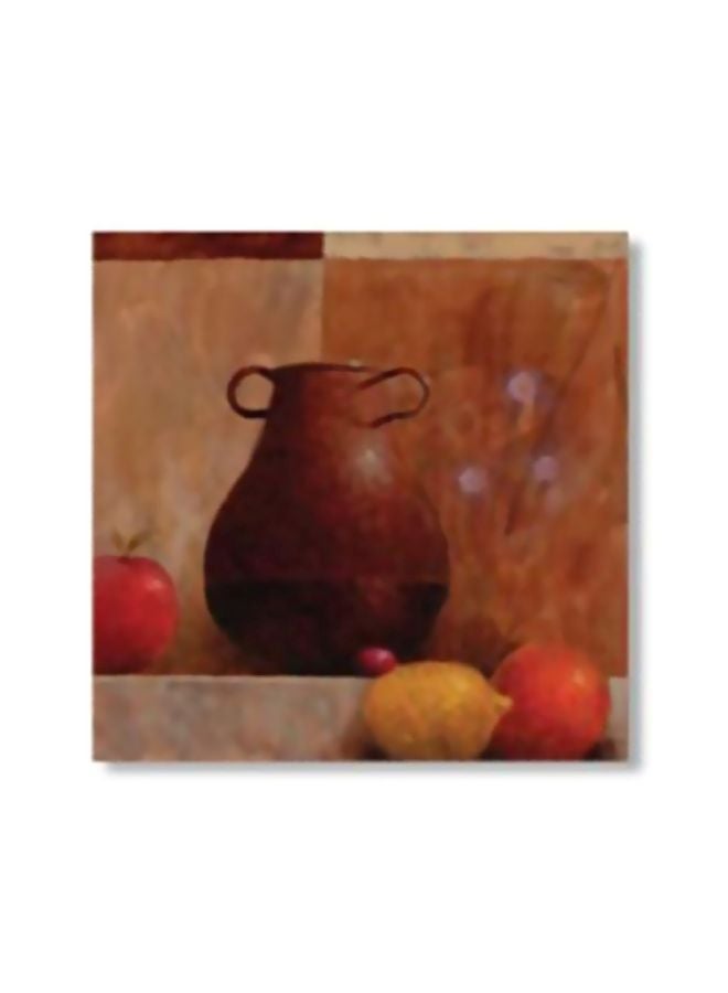 Decorative Wall Painting With Frame Beige/Brown 34x34cm