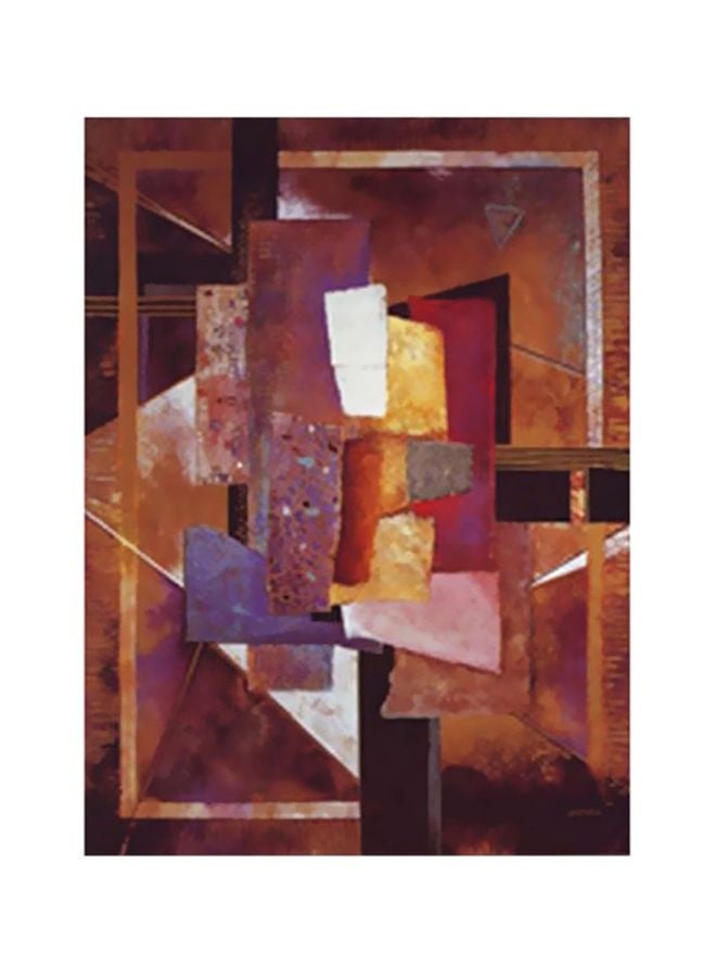 PHOTOBLOCK Decorative Wall Painting With Frame Brown/Purple 20x30cm