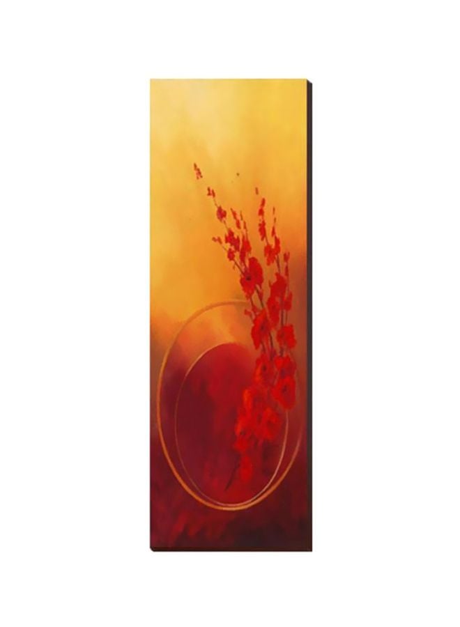 PHOTOBLOCK Decorative Wall Art With Frame Yellow/Red 13x45cm 
