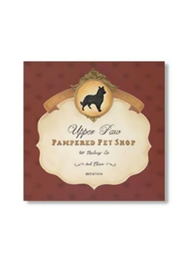 Decorative Wall Poster With Frame Brown/Yellow/Black 15x15cm