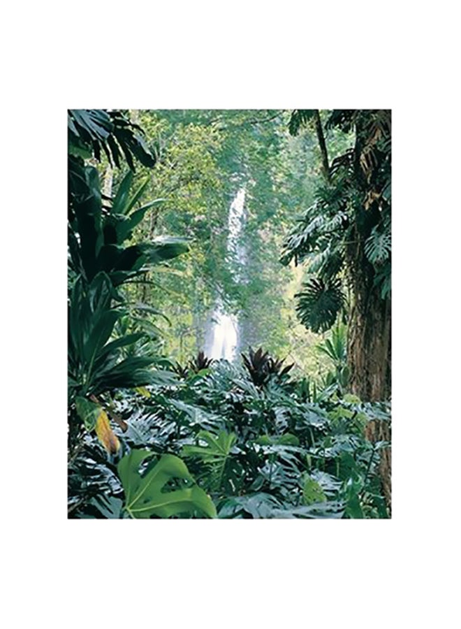 Photo Block Decorative Wall Poster With Frame Green/White 15x20cm 