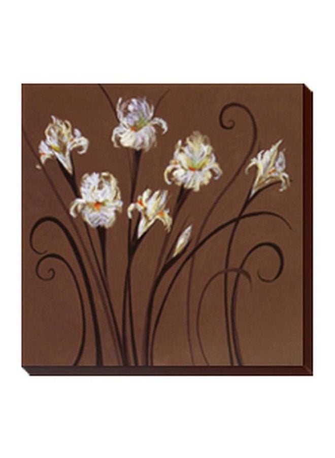 فوتو بلوك لوحة جدارية لتزيين الحائط مع إطار بني/بيج/أبيض 47x47سم