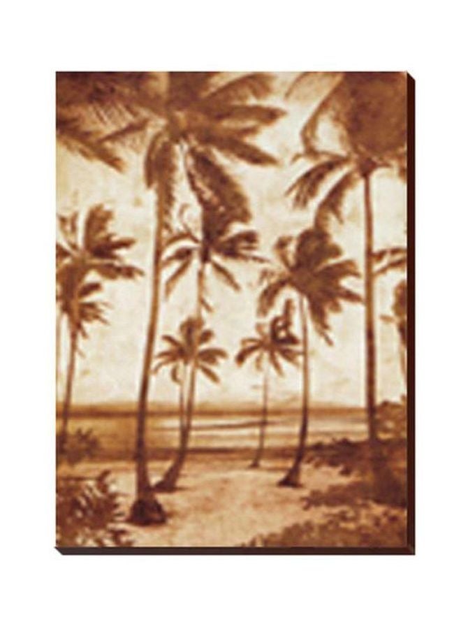 لوحة جدارية لتزيين الحائط مع إطار بني/بيج 34x55سم