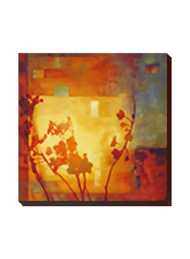 بوستر جداري للتزيين مع إطار أحمر/أصفر/برتقالي 24x24سم