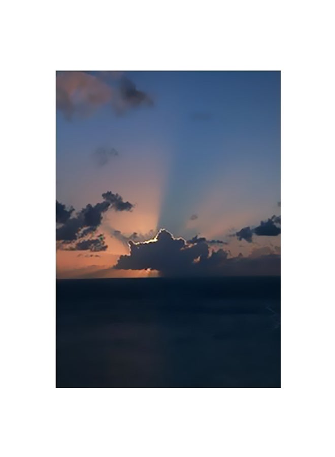 Decorative Wall Poster Grey/Orange 15x20cm