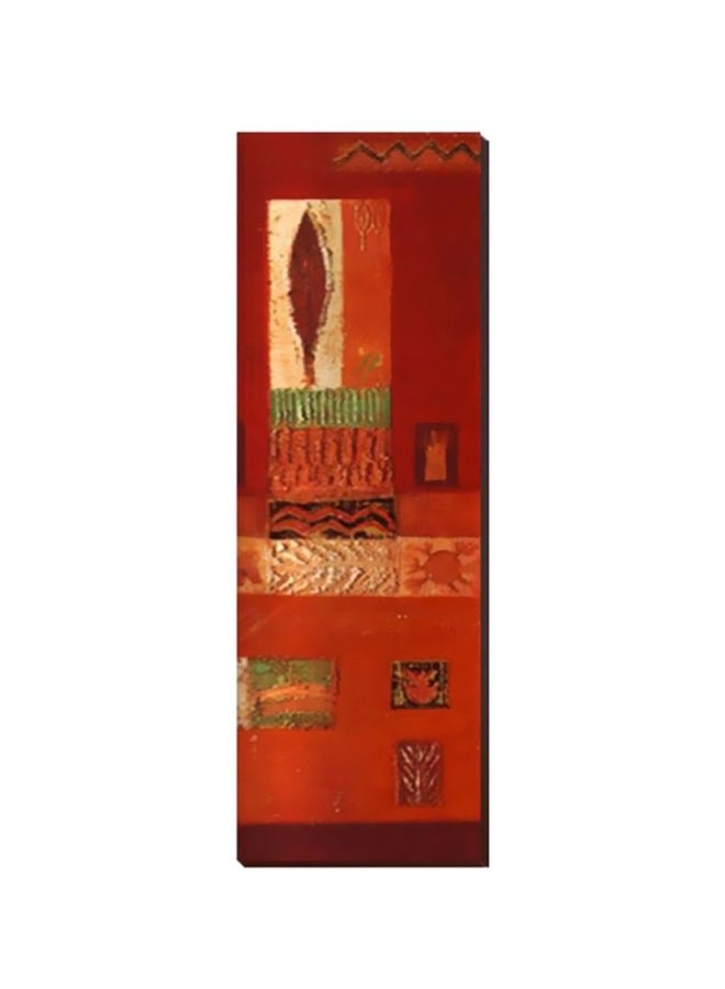 فوتو بلوك لوحة جدارية لتزيين الحائط مع إطار أحمر / أخضر 13x45سم