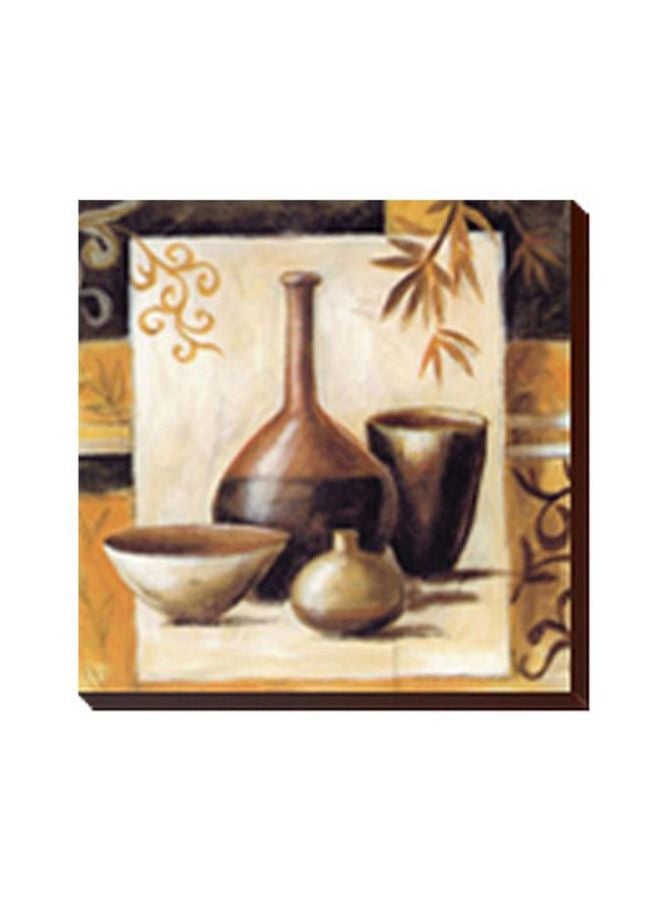 لوحة جدارية لتزيين الحائط مع إطار بني/ذهبي 60x40سم