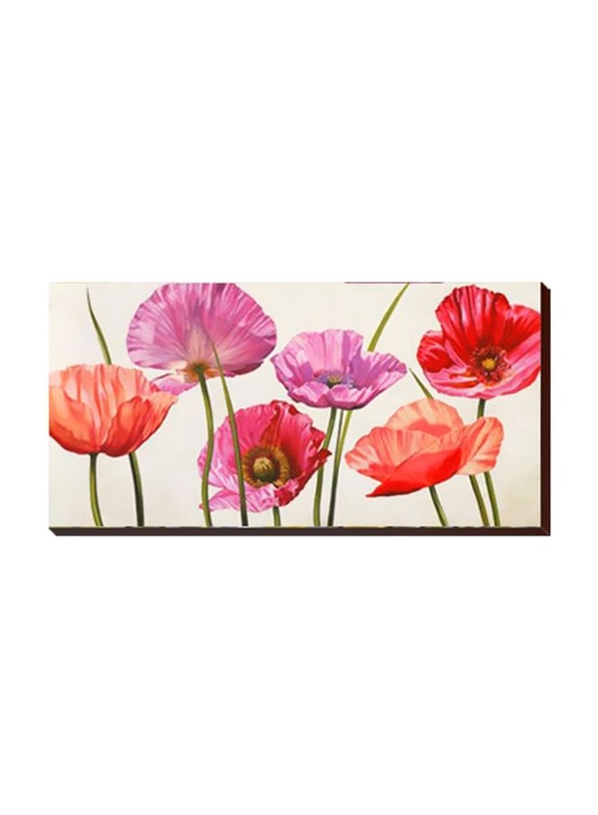 لوحة فنية لديكور الحائط الوردي / البيج / الأحمر 40x30سم