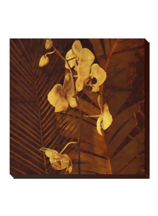 لوحة جدارية لتزيين الحائط مع إطار البيج/ البني/ الأخضر 34x34سم