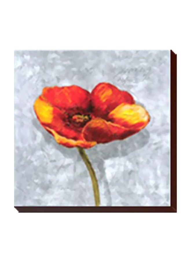 لوحة فنية لديكور الحائط رمادي/أحمر/أصفر 24x24سم