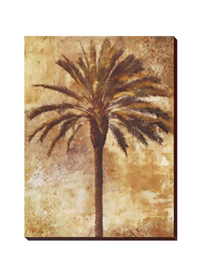 Decorative Wall Painting With Frame Black/Brown/Green 55x34cm