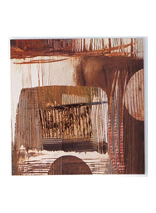 Decorative Wall Poster With Frame Beige/Brown/Yellow 34x34cm