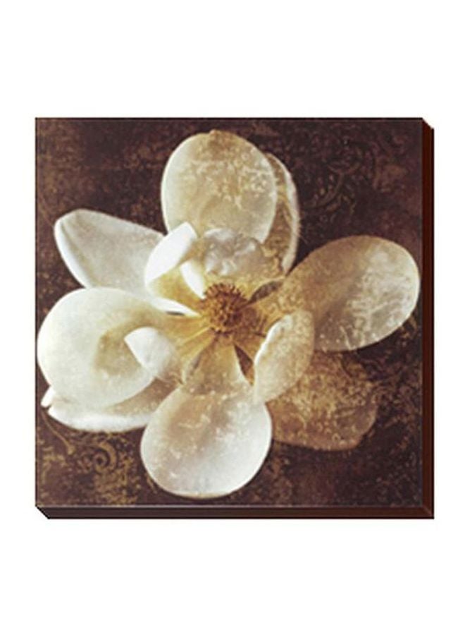 Decorative Wall Painting With Frame Brown/White 34x34cm