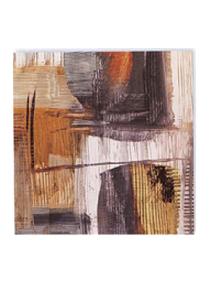 PHOTOBLOCK Decorative Wall Poster Brown/White/Yellow 15x15cm 