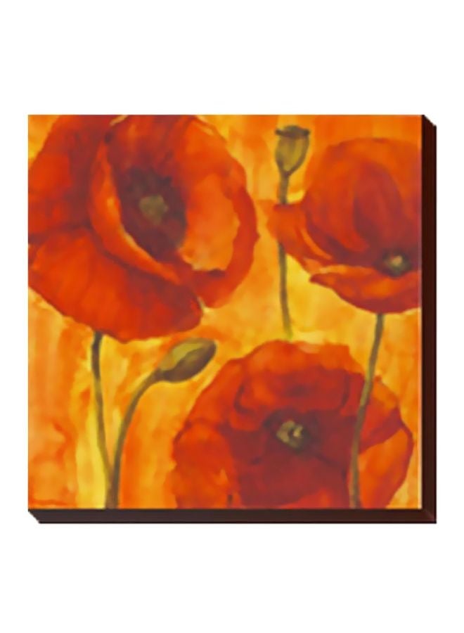 Decorative Wall Painting With Frame Multicolour 15x15cm