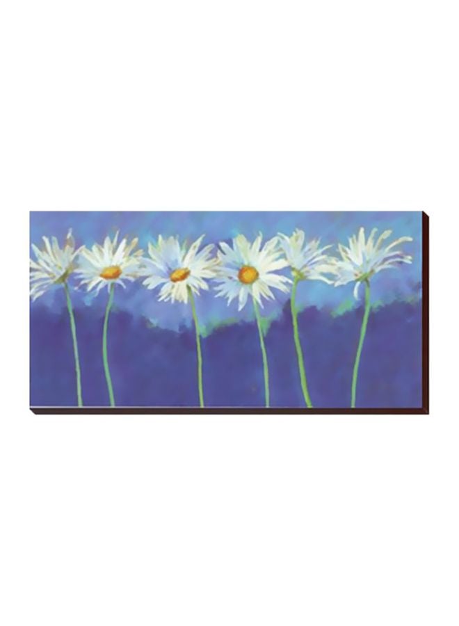 Decorative Wall Painting Blue/White 120X40cm
