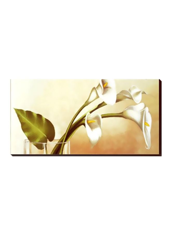 PHOTOBLOCK Decorative Wall Painting With Frame Beige/White/Green 45x13cm