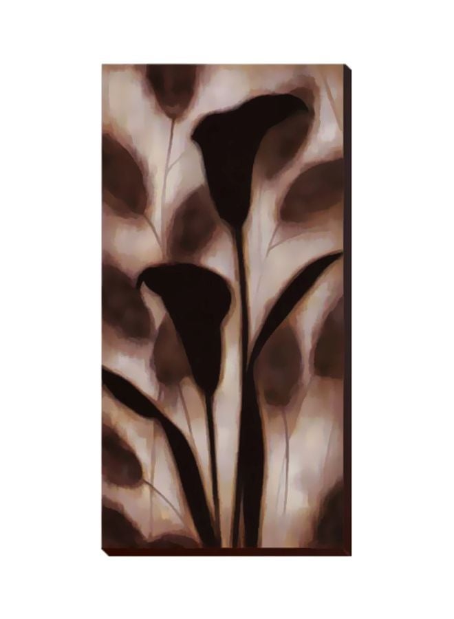 لوحة فنية لديكور الحائط أسود/ رمادي 13X45سم