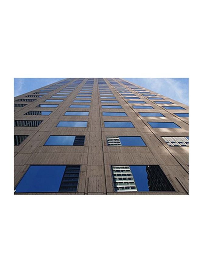 فوتو بلوك بوستر جداري للتزيين مع إطار بني/أزرق/أبيض 15x20سم