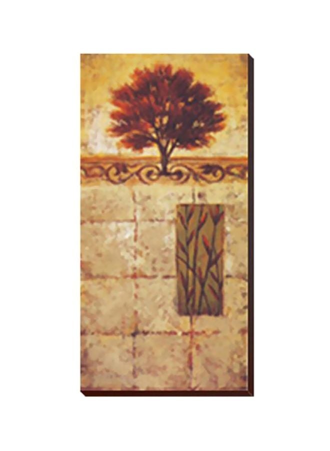 Decorative Wall Painting With Frame Beige/Brown/Black 24x34cm