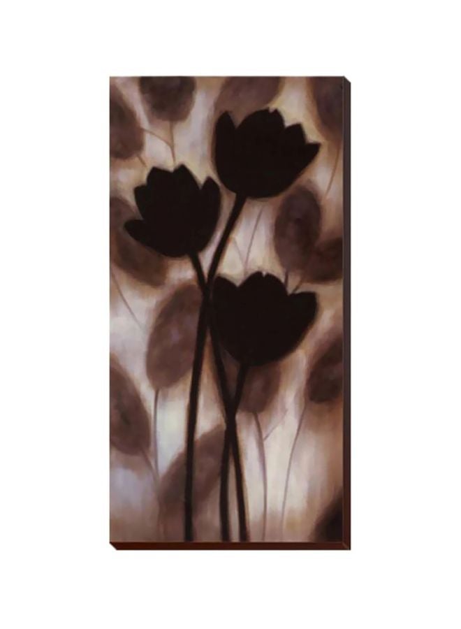 فوتو بلوك لوحة جدارية لتزيين الحائط مع إطار أسود/ بني/ بيج 29x99سم