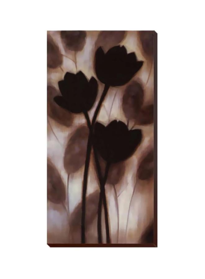 لوحة جدارية لتزيين الحائط مع إطار بني/أسود 13x45سم