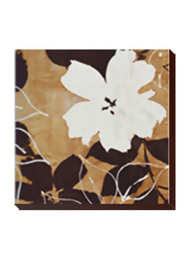 بوستر حائط للتزيين أبيض/بيج/بني 24x24سم