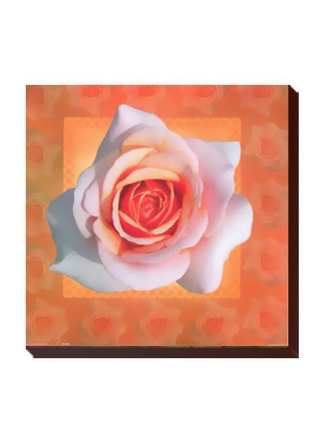PHOTOBLOCK - Decorative Wall Painting With Frame Red/White/Yellow 47x47cm - Image 1