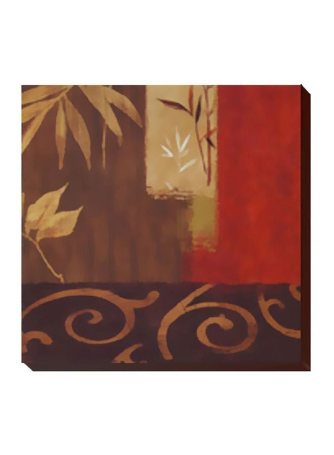 Decorative Wall Painting With Frame Red/Brown/Beige 47x47cm