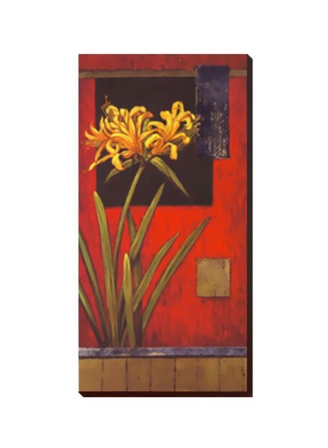 فوتو بلوك لوحة جدارية لتزيين الحائط مع إطار أحمر / أصفر / أخضر 20x60سم